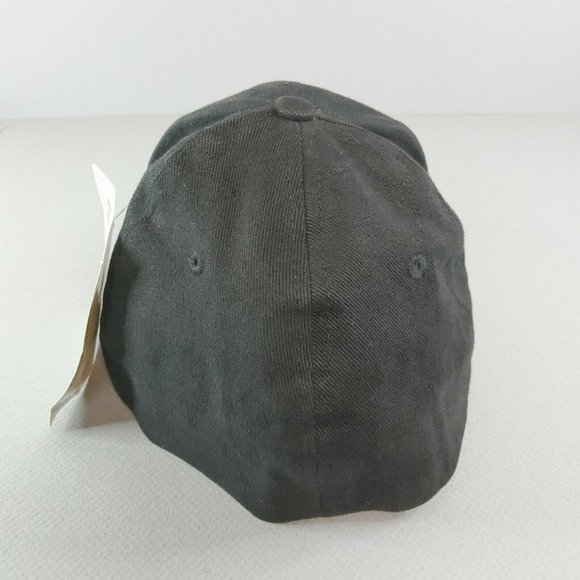 ESPN Logo Black Red Back Baseball Cap Hat NWT One Size Fits Most - Picture 5 of 9